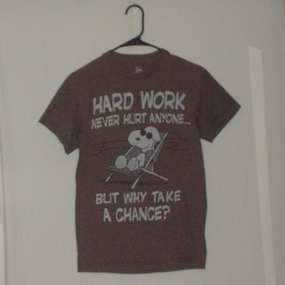 Peanuts Snoopy Hard Work short sleeve T-shirt - Picture 1 of 4
